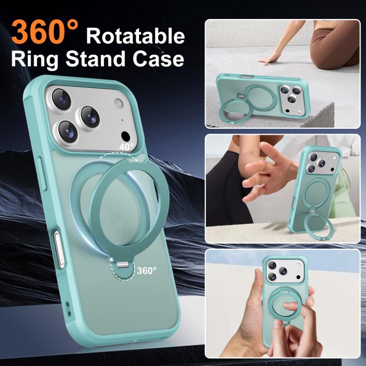 For iPhone 17 Pro Rotating Pivot Bracket Magnetic Phone Case