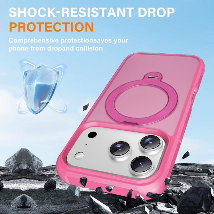 For iPhone 17 Pro Rotating Pivot Bracket Magnetic Phone Case