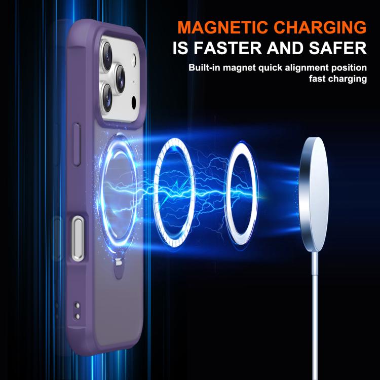 For iPhone 17 Pro Rotating Pivot Bracket Magnetic Phone Case