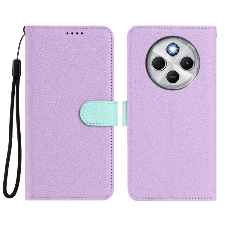For Redmi 14C 4G / 14R 5G / Poco C75 Detachable Litchi Texture Magnetic Vegan Leather Phone Case