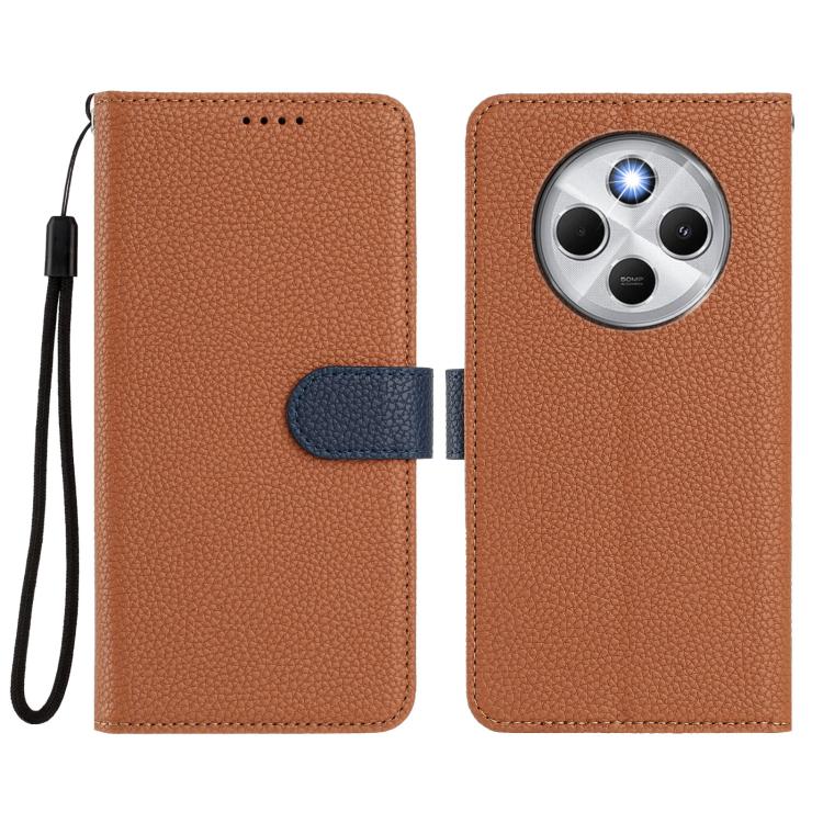 For Redmi 14C 4G / 14R 5G / Poco C75 Detachable Litchi Texture Magnetic Vegan Leather Phone Case