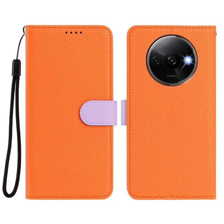 For Redmi A3 / A3x 4G / Poco C61 Detachable Litchi Texture Magnetic Vegan Leather Phone Case