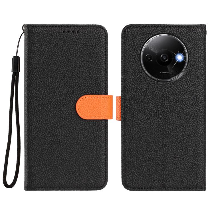 For Redmi A3 / A3x 4G / Poco C61 Detachable Litchi Texture Magnetic Vegan Leather Phone Case