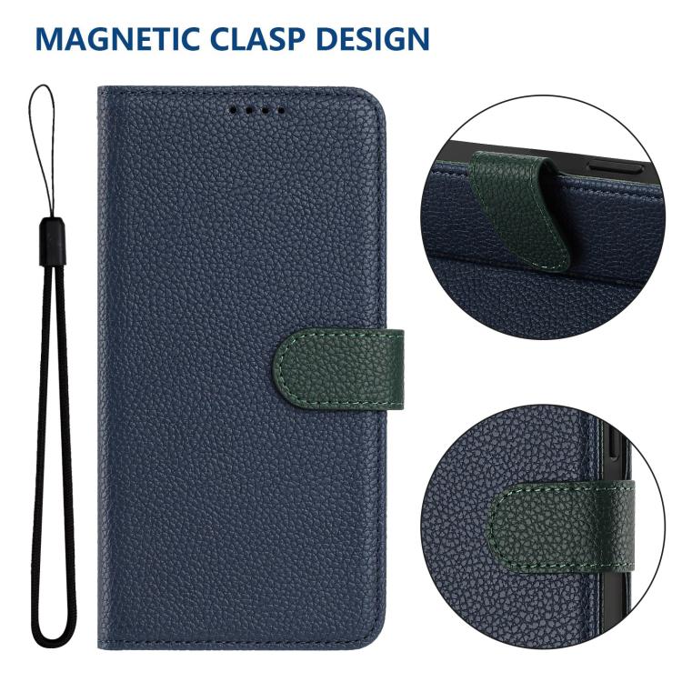 For Redmi Note 13 4G Global Detachable Litchi Texture Magnetic Vegan Leather Phone Case