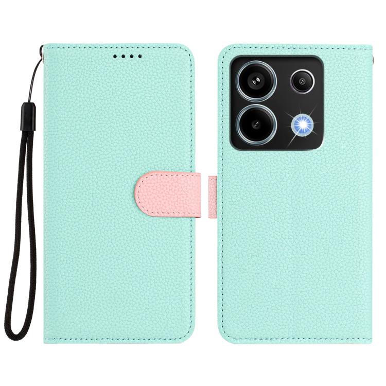 For Redmi Note 13 Pro 5G Global / Poco X6 Detachable Litchi Texture Magnetic Vegan Leather Phone Case