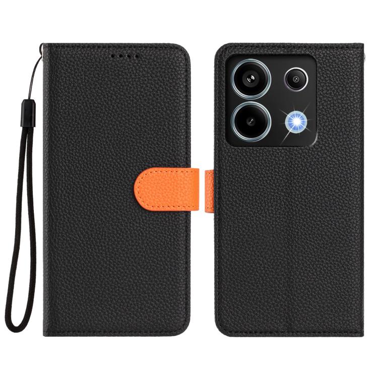 For Redmi Note 13 Pro 5G Global / Poco X6 Detachable Litchi Texture Magnetic Vegan Leather Phone Case