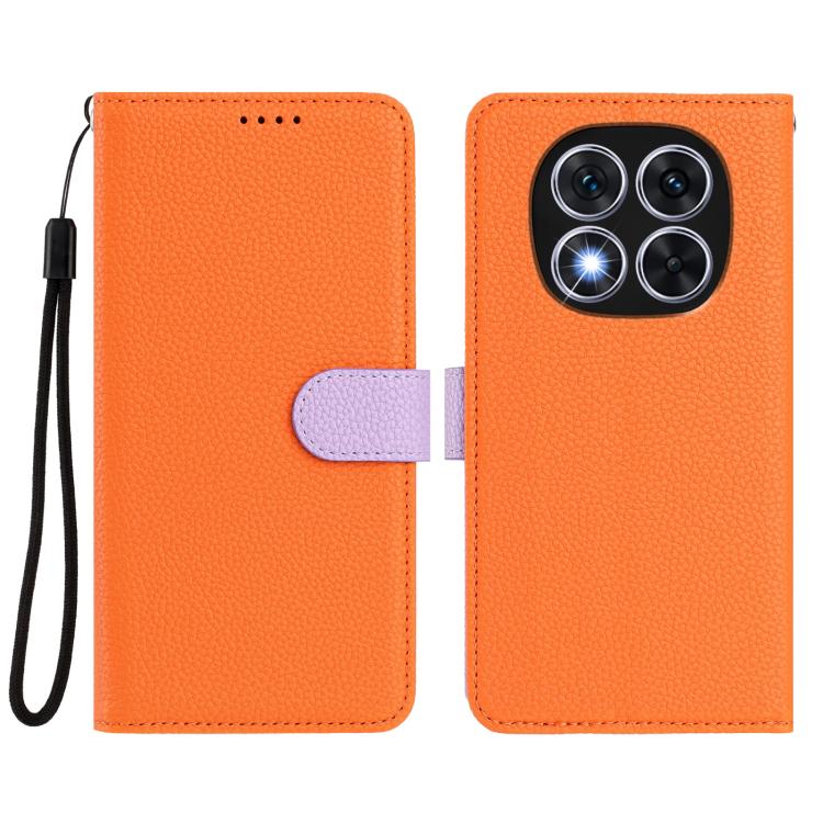 For Redmi Note 14 Pro 5G Global Detachable Litchi Texture Magnetic Vegan Leather Phone Case