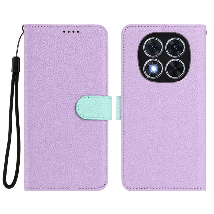 For Redmi Note 14 Pro 5G Global Detachable Litchi Texture Magnetic Vegan Leather Phone Case