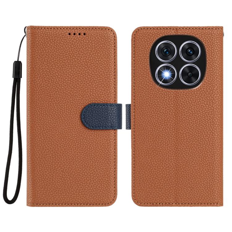 For Redmi Note 14 Pro 5G Global Detachable Litchi Texture Magnetic Vegan Leather Phone Case
