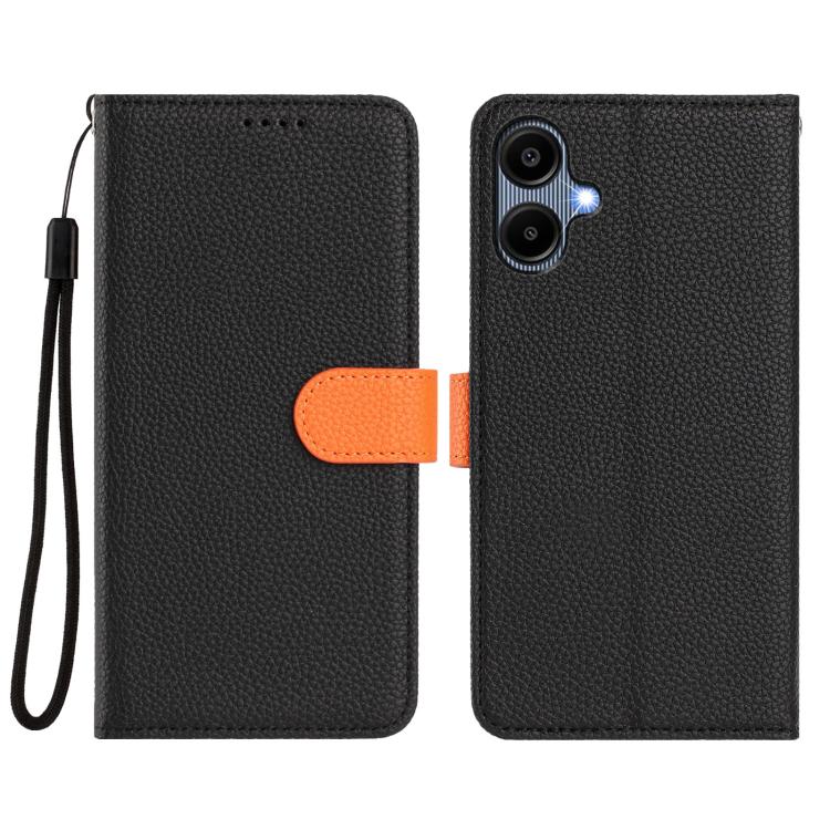 For Samsung Galaxy A06 5G / 4G Detachable Litchi Texture Magnetic Vegan Leather Phone Case