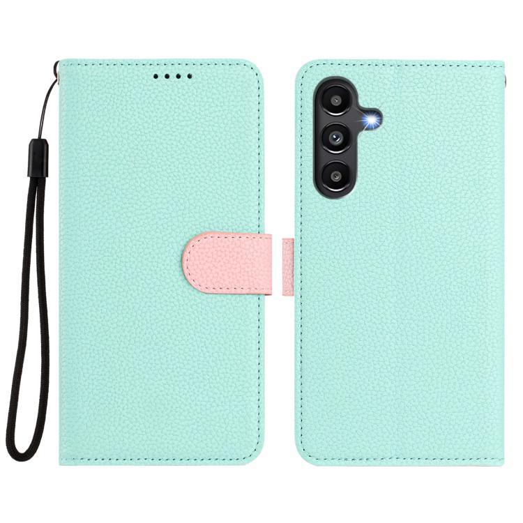 For Samsung Galaxy A13 5G / A04s Detachable Litchi Texture Magnetic Vegan Leather Phone Case