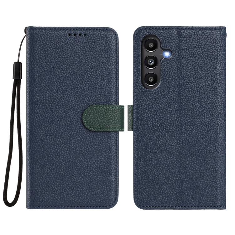 For Samsung Galaxy A13 5G / A04s Detachable Litchi Texture Magnetic Vegan Leather Phone Case