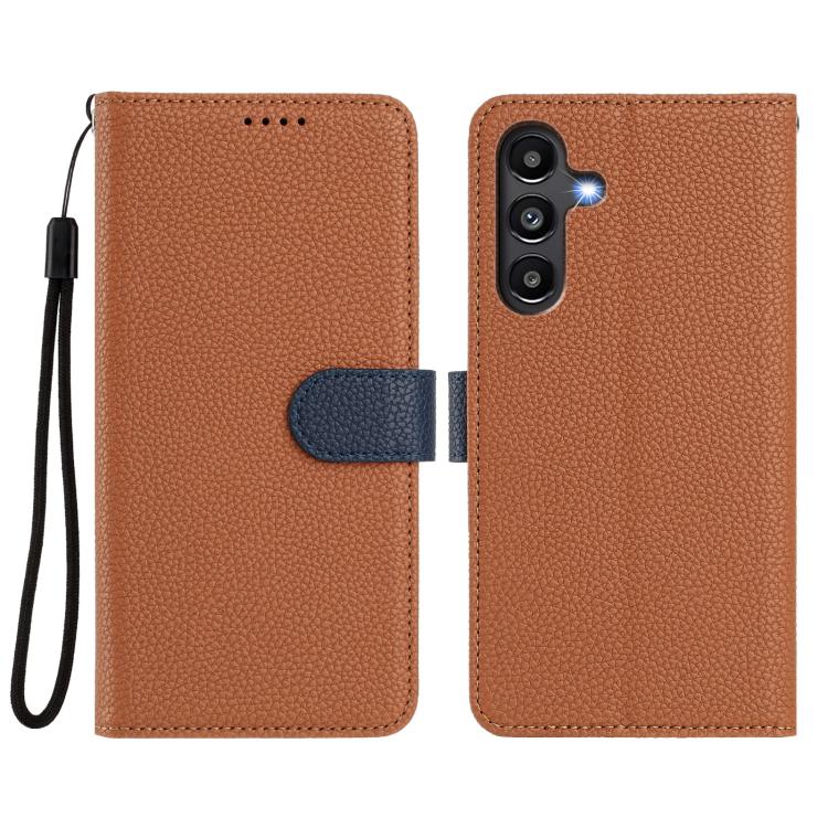 For Samsung Galaxy A13 5G / A04s Detachable Litchi Texture Magnetic Vegan Leather Phone Case