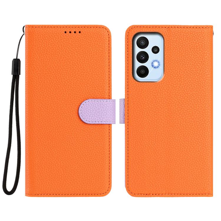 For Samsung Galaxy A32 4G Detachable Litchi Texture Magnetic Vegan Leather Phone Case