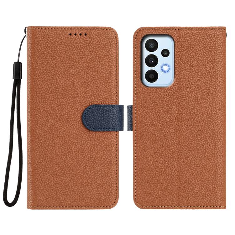 For Samsung Galaxy A32 4G Detachable Litchi Texture Magnetic Vegan Leather Phone Case