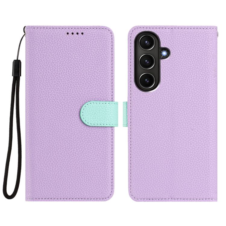 For Samsung Galaxy A36 5G Detachable Litchi Texture Magnetic Vegan Leather Phone Case