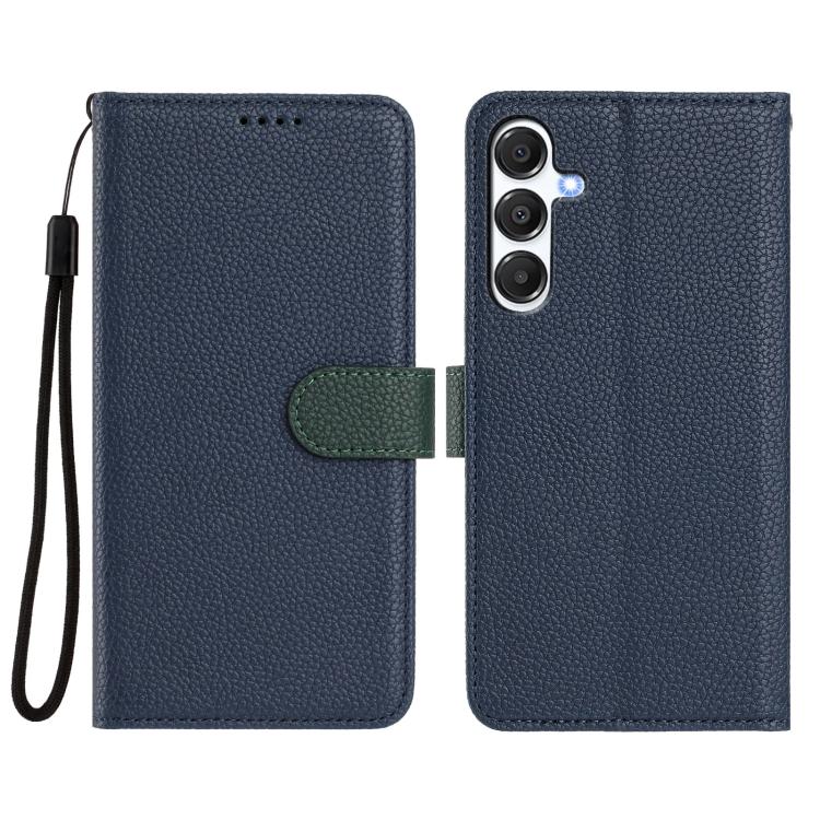 For Samsung Galaxy A55 5G Detachable Litchi Texture Magnetic Vegan Leather Phone Case