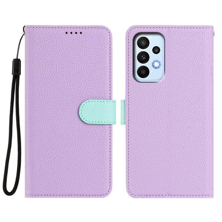 For Samsung Galaxy A33 5G Detachable Litchi Texture Magnetic Vegan Leather Phone Case