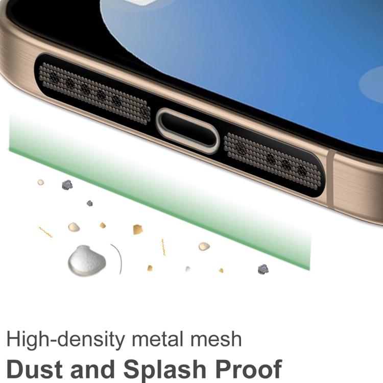 For iPhone 17 Pro XDcase 4pcs Metal Dust Mesh Earpiece Dustproof Stickers with 4 Anti-Dust Plugs 1 Cleaning Brush