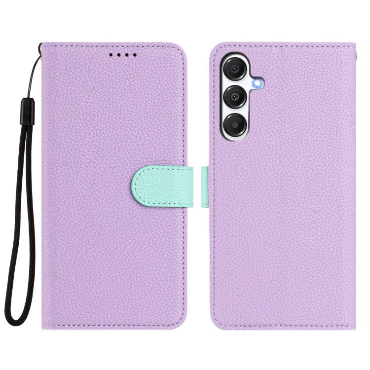 For Samsung Galaxy F15 / M15 Detachable Litchi Texture Magnetic Vegan Leather Phone Case