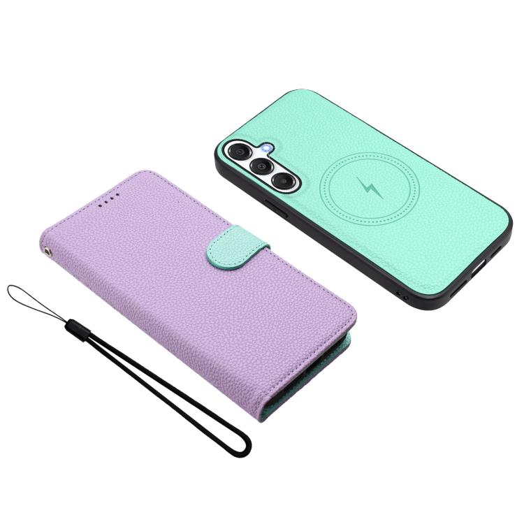 For Samsung Galaxy C55 / M55 Detachable Litchi Texture Magnetic Vegan Leather Phone Case
