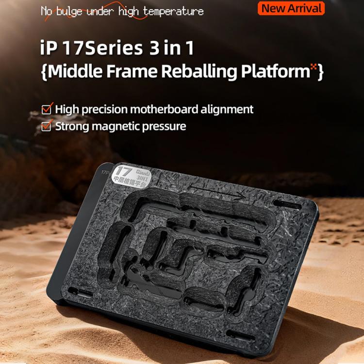 Qianli 3 in 1 Magnetic Middle Frame Reballing Platform for iPhone 17 / 17 Pro / 17Pro Max