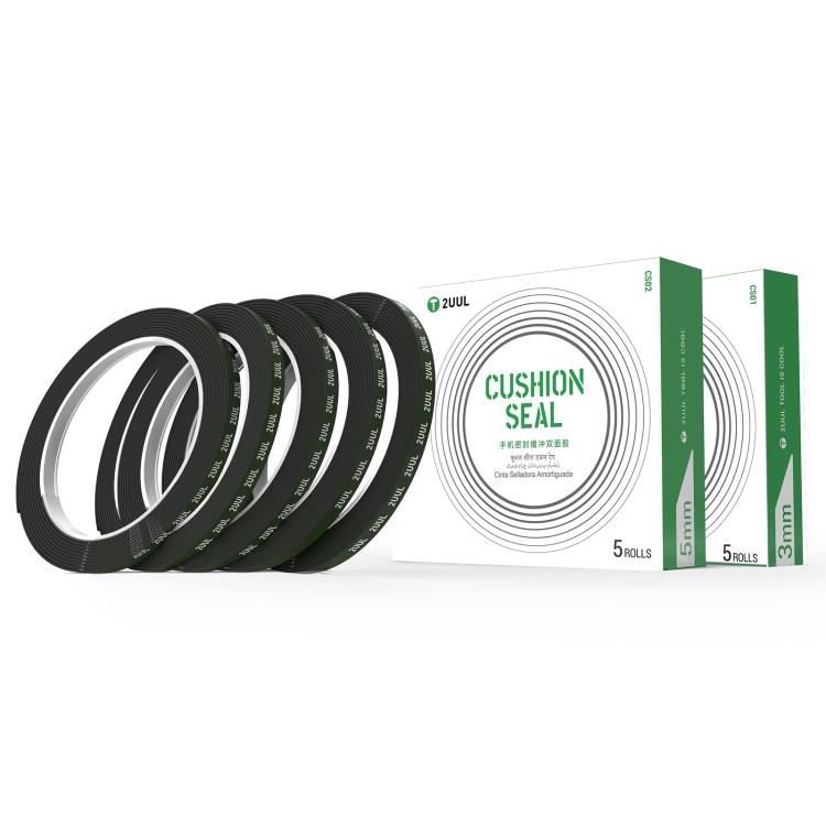 2UUL 5 in 1 10m Cushion Seal Tape, Model:CS02 / 5mm
