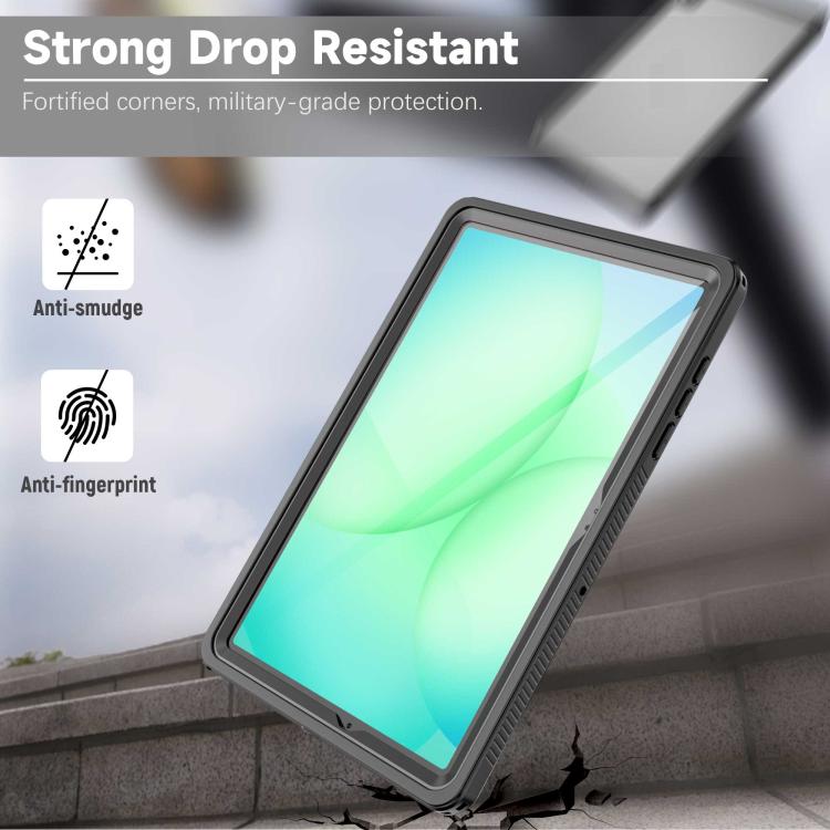 For Samsung Galaxy Tab A11+ RedPepper Shockproof Waterproof PC Hybrid TPU Tablet Case - Black