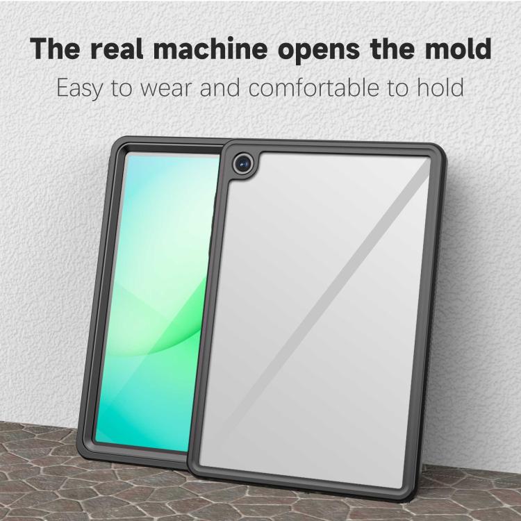 For Samsung Galaxy Tab A11+ RedPepper Shockproof Waterproof PC Hybrid TPU Tablet Case - Black