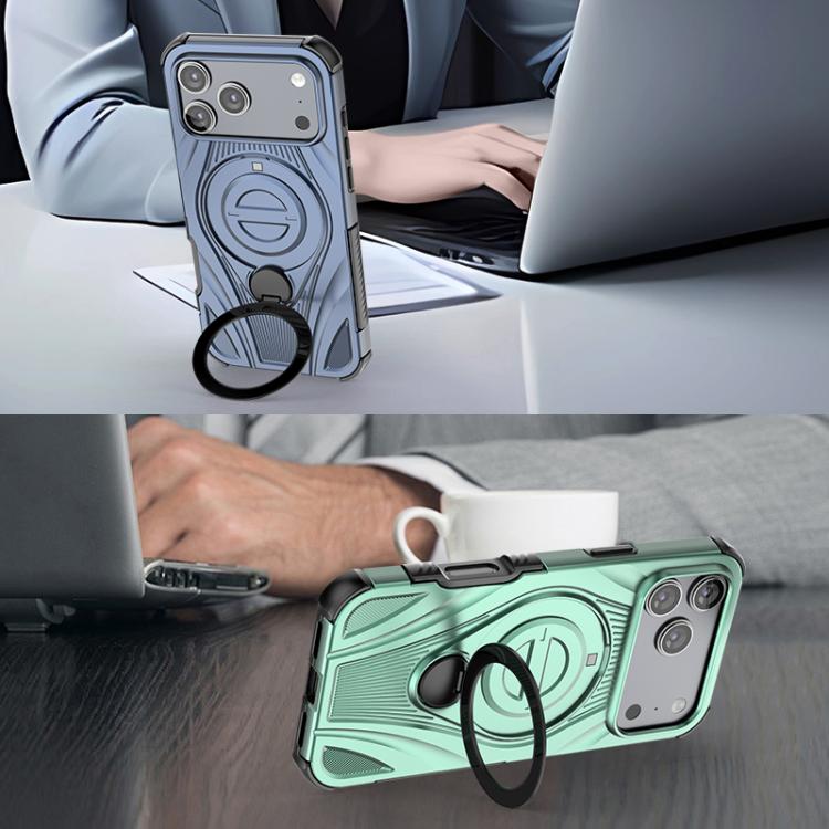 For iPhone 17 Pro Max Star Ring Metallic Pivot Bracket Magnetic Phone Case