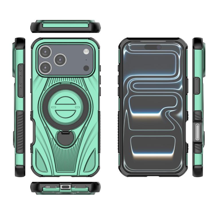 For iPhone 17 Pro Max Star Ring Metallic Pivot Bracket Magnetic Phone Case