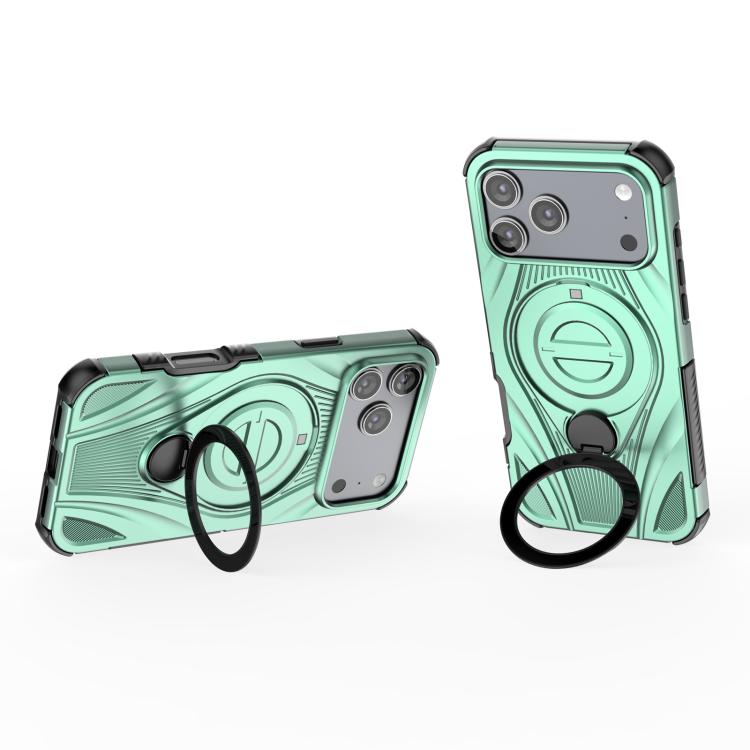 For iPhone 17 Pro Max Star Ring Metallic Pivot Bracket Magnetic Phone Case