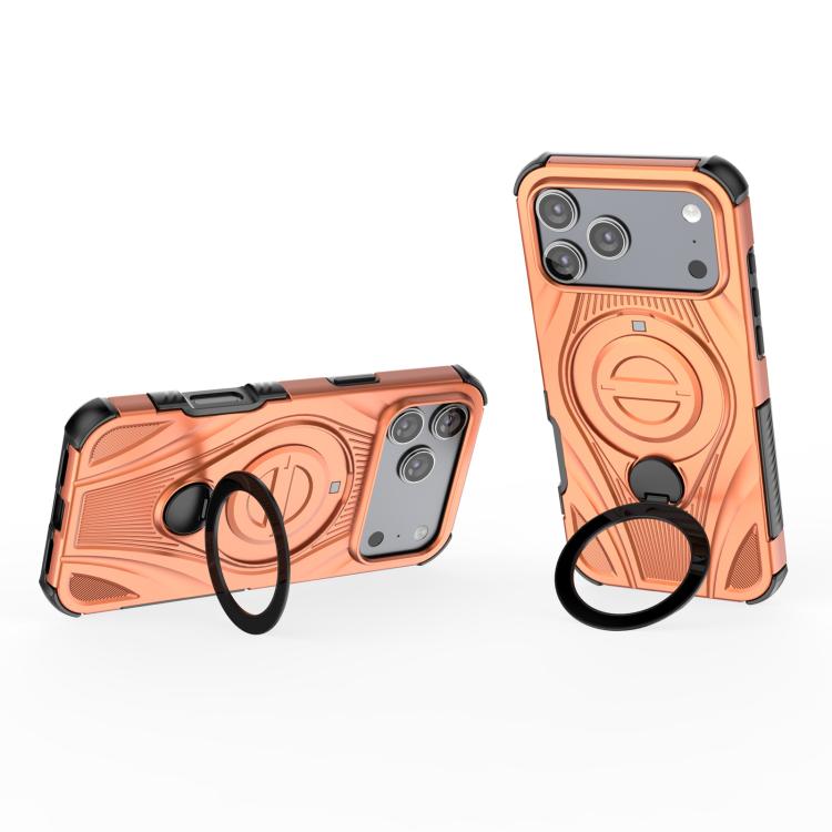 For iPhone 17 Pro Max Star Ring Metallic Pivot Bracket Magnetic Phone Case
