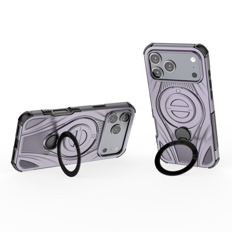 For iPhone 17 Pro Max Star Ring Metallic Pivot Bracket Magnetic Phone Case