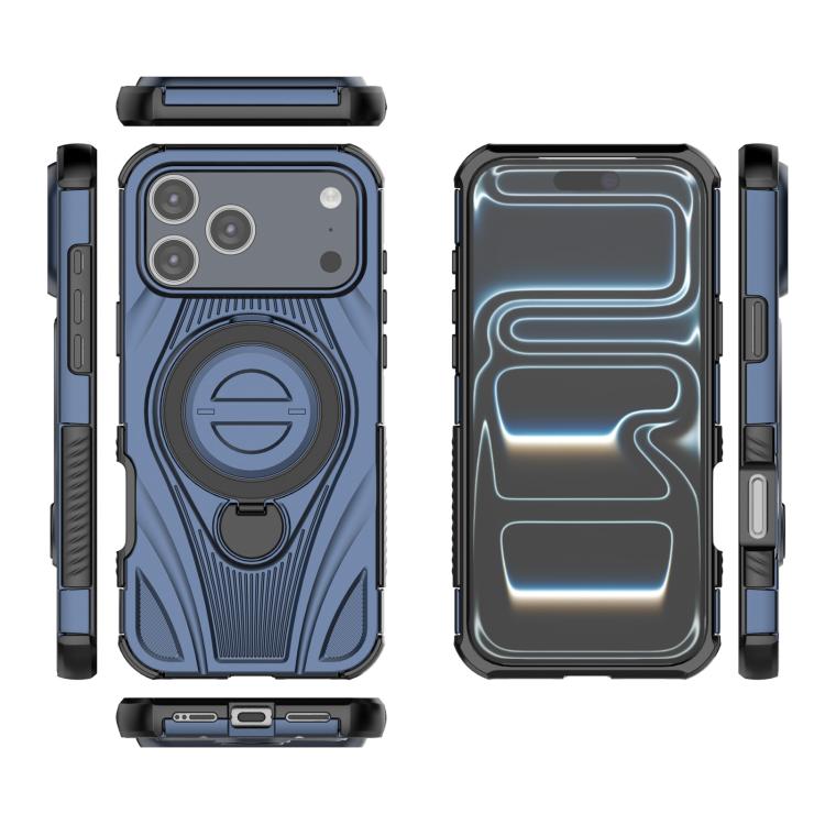 For iPhone 17 Pro Max Star Ring Metallic Pivot Bracket Magnetic Phone Case
