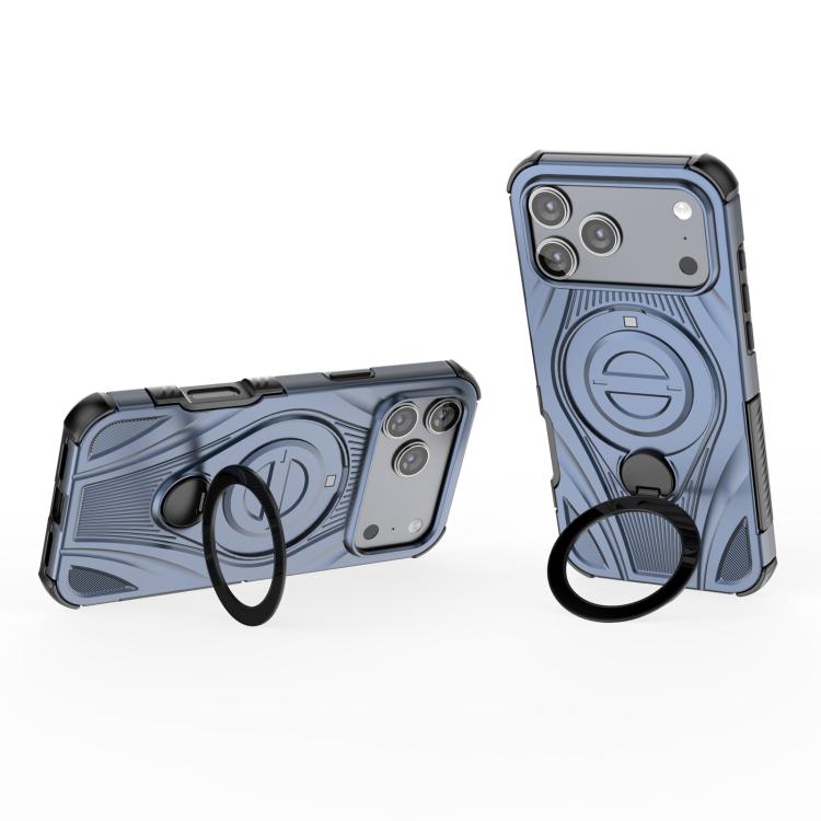 For iPhone 17 Pro Max Star Ring Metallic Pivot Bracket Magnetic Phone Case