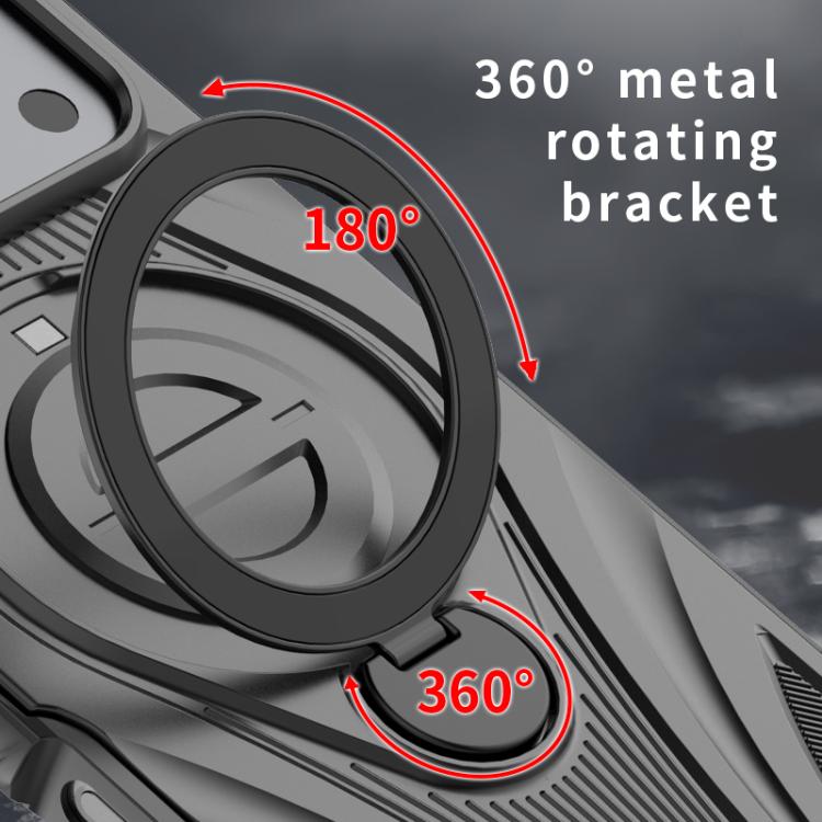 For iPhone 17 Pro Max Star Ring Metallic Pivot Bracket Magnetic Phone Case