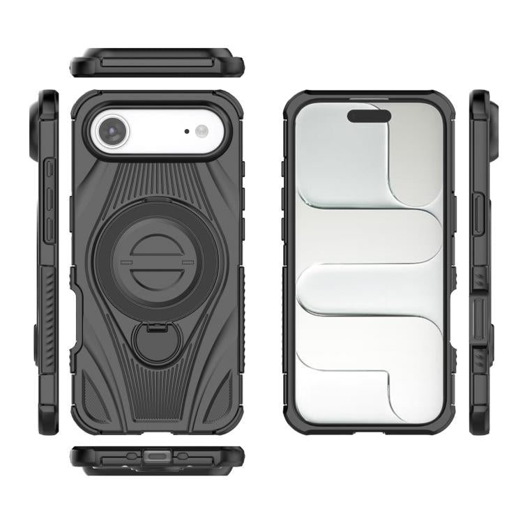 For iPhone Air Star Ring Metallic Pivot Bracket Magnetic Phone Case