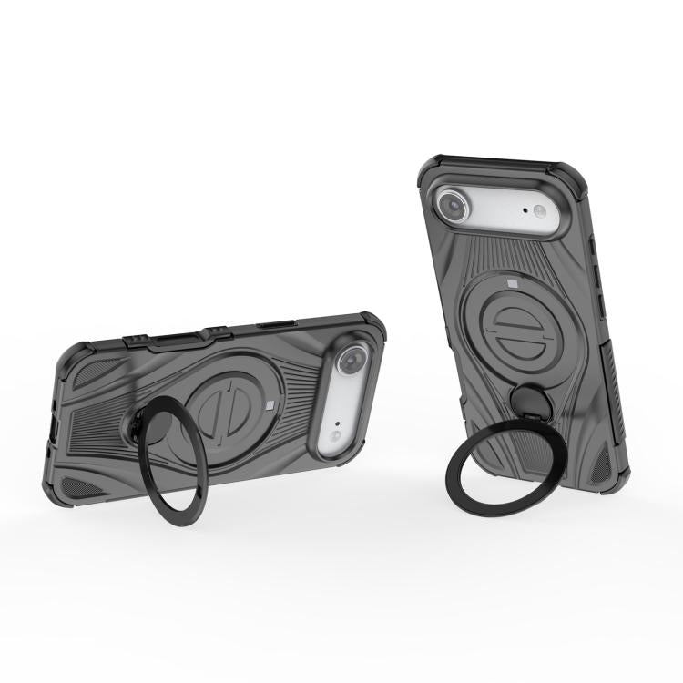 For iPhone Air Star Ring Metallic Pivot Bracket Magnetic Phone Case