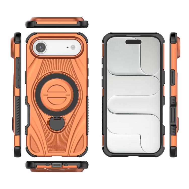 For iPhone Air Star Ring Metallic Pivot Bracket Magnetic Phone Case
