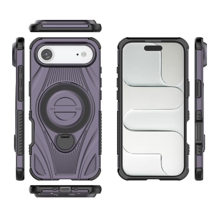 For iPhone Air Star Ring Metallic Pivot Bracket Magnetic Phone Case