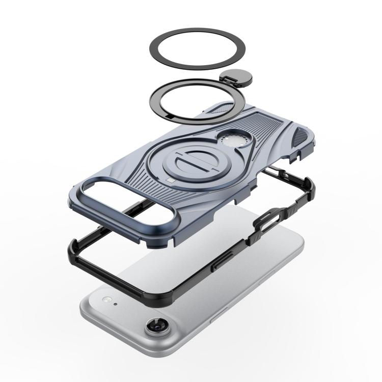 For iPhone Air Star Ring Metallic Pivot Bracket Magnetic Phone Case