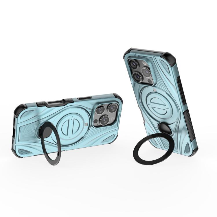 For iPhone 16 Pro Max Star Ring Metallic Pivot Bracket Magnetic Phone Case