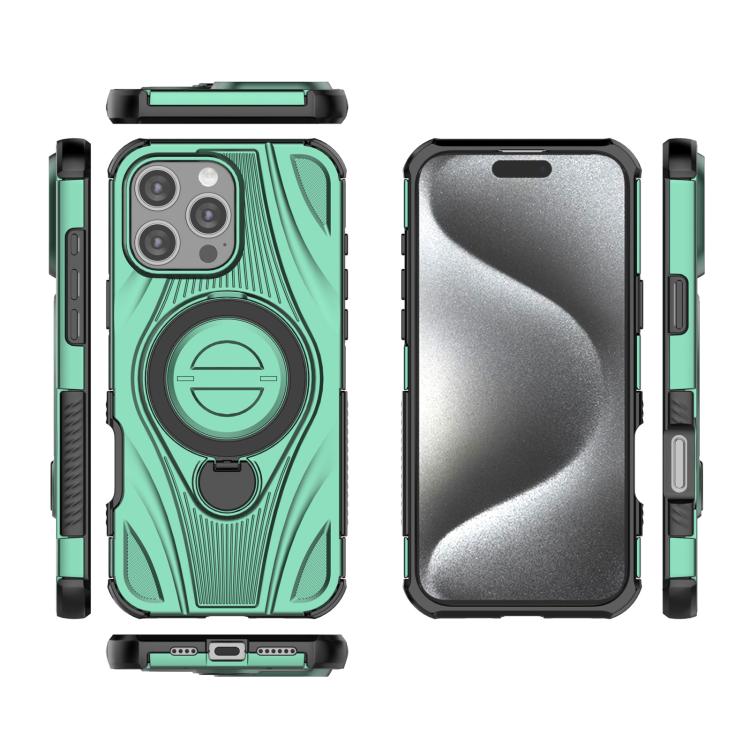 For iPhone 16 Pro Max Star Ring Metallic Pivot Bracket Magnetic Phone Case