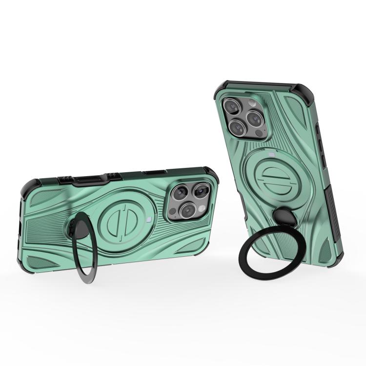For iPhone 16 Pro Max Star Ring Metallic Pivot Bracket Magnetic Phone Case