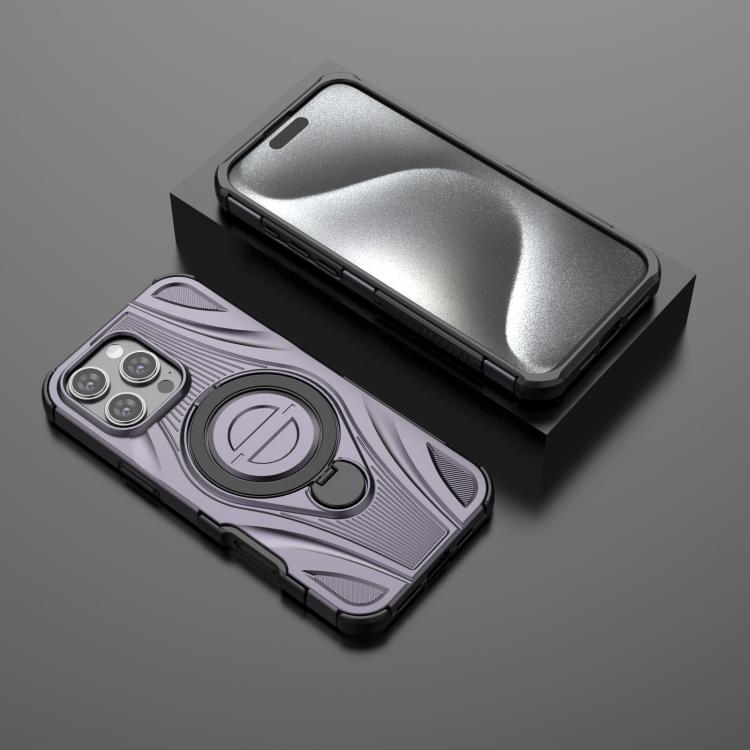 For iPhone 16 Pro Max Star Ring Metallic Pivot Bracket Magnetic Phone Case
