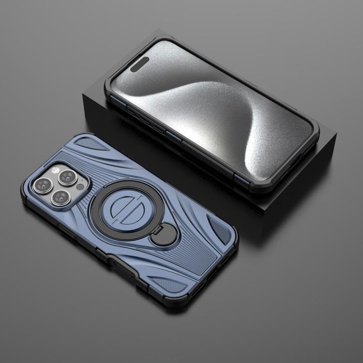 For iPhone 16 Pro Max Star Ring Metallic Pivot Bracket Magnetic Phone Case