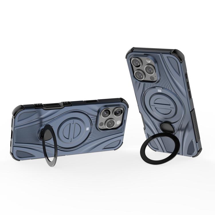 For iPhone 16 Pro Max Star Ring Metallic Pivot Bracket Magnetic Phone Case