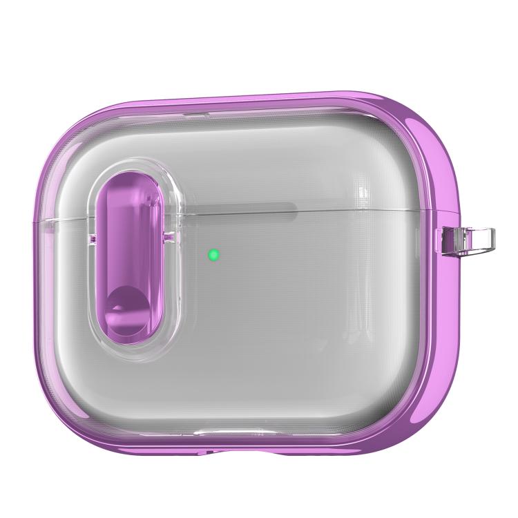 For AirPods Pro 3 Clear Electroplating Wireless Earphones Case with Switch