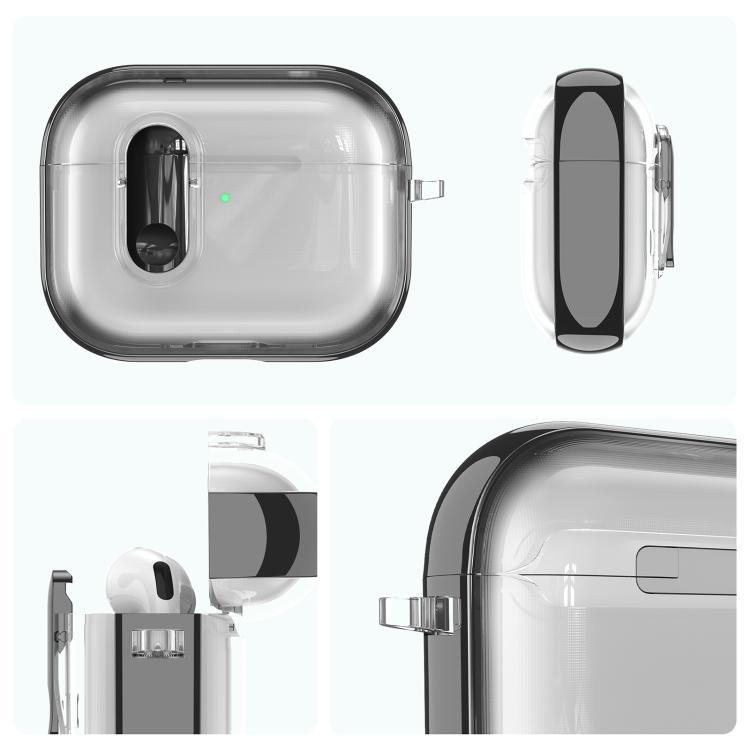 For AirPods Pro 3 Clear Electroplating Wireless Earphones Case with Switch